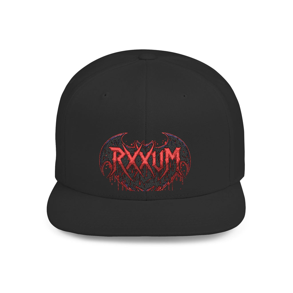 Dripping Bat Logo Snapback | RXXUM Flat Bill Cap