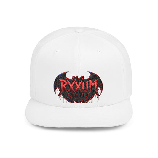Dripping Bat Logo Snapback | RXXUM Flat Bill Cap