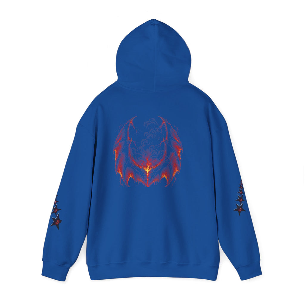 RXXUM Signature Bat Hoodie | Gothic Art Pullover Sweatshirt