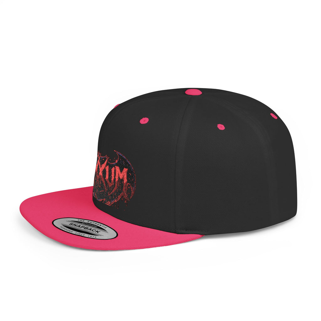 Dripping Bat Logo Snapback | RXXUM Flat Bill Cap