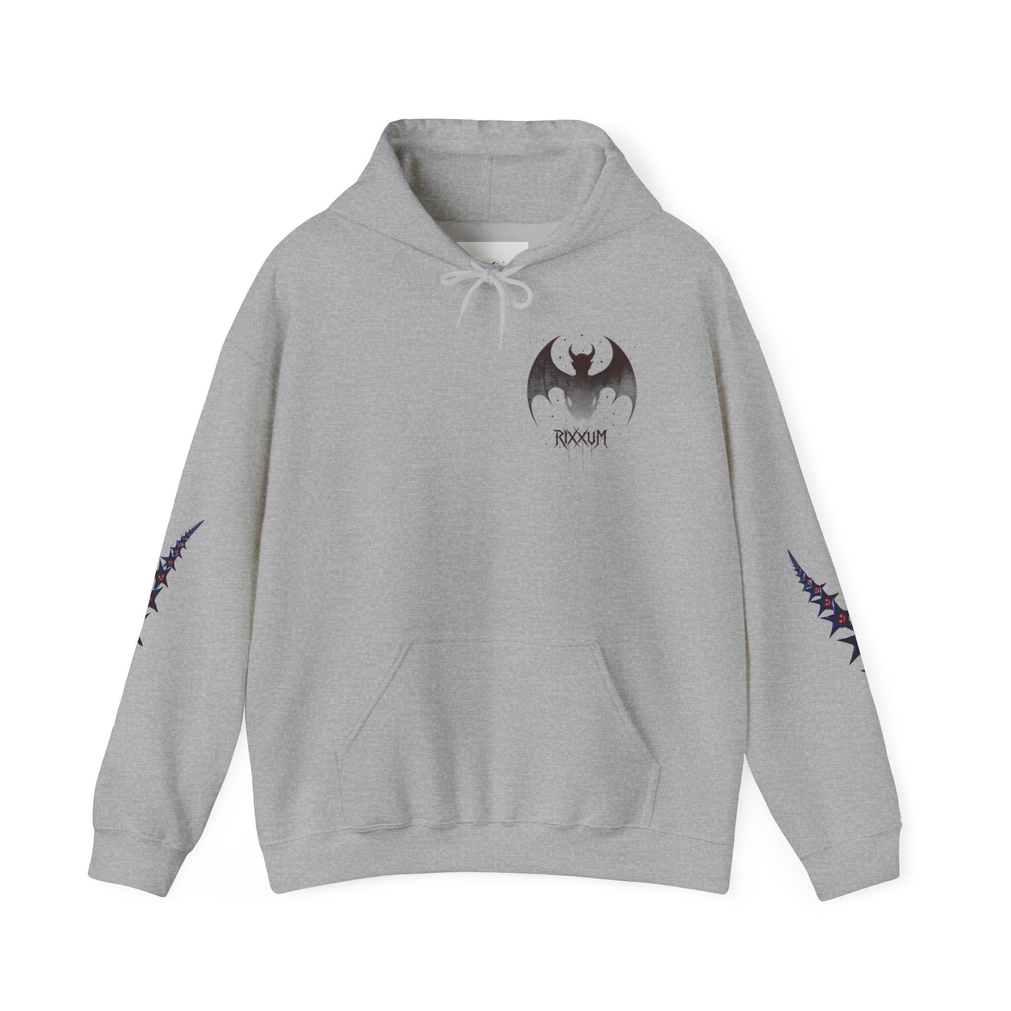 RXXUM Signature Bat Hoodie | Gothic Art Pullover Sweatshirt