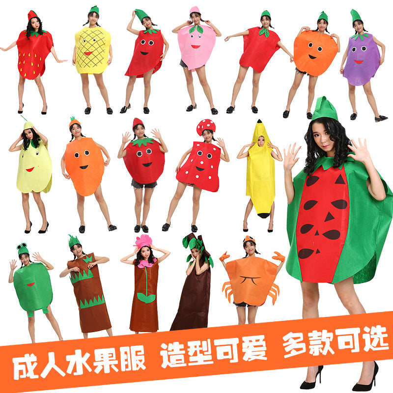 Adult Children's Day Performance Costume Non-woven Fruit and Vegetable Handmade Environmentally Friendly Show Clothes