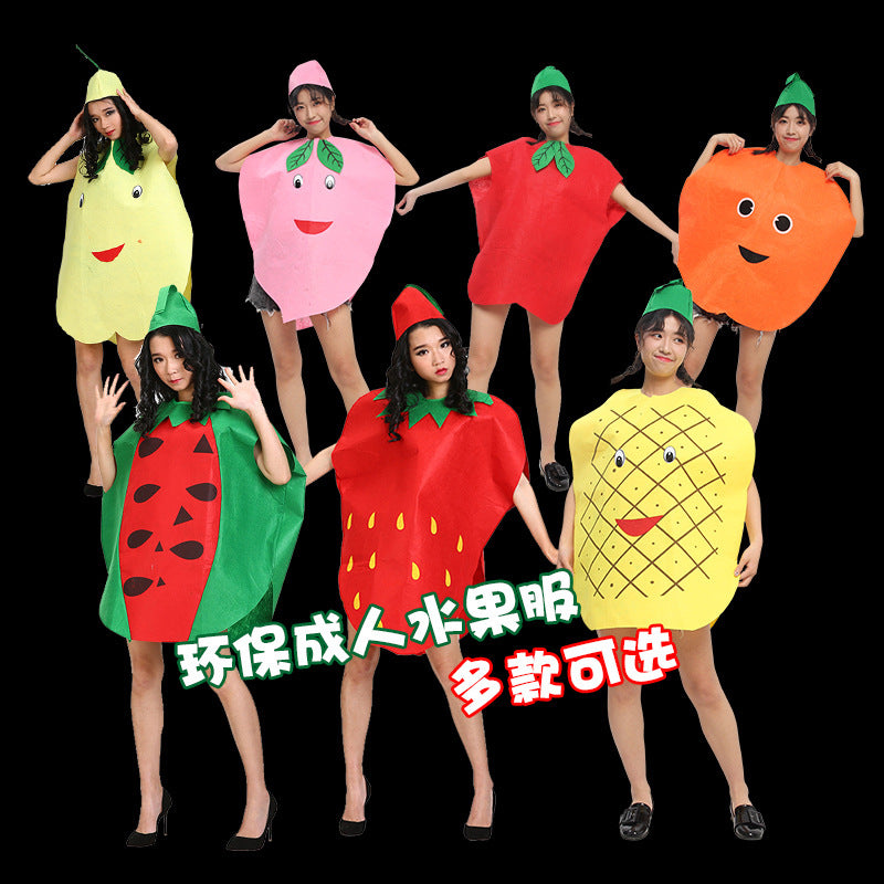 Adult Children's Day Performance Costume Non-woven Fruit and Vegetable Handmade Environmentally Friendly Show Clothes