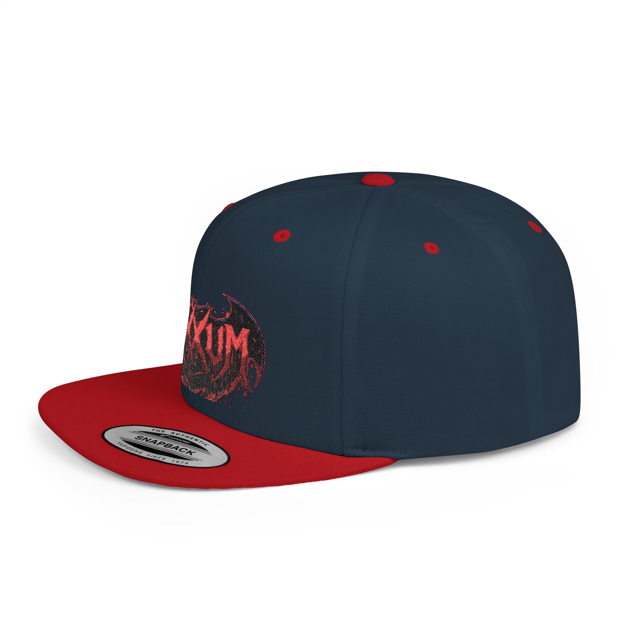 Dripping Bat Logo Snapback | RXXUM Flat Bill Cap