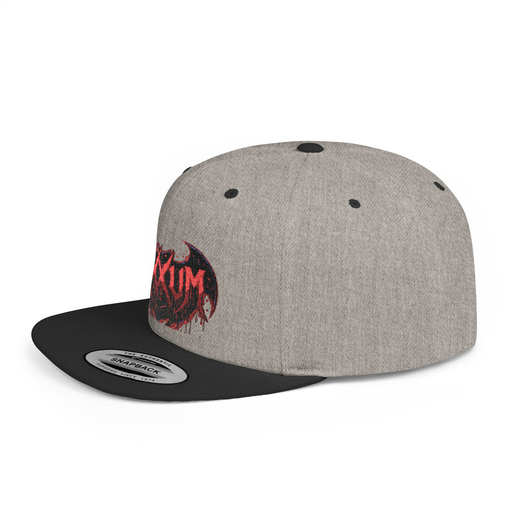 Dripping Bat Logo Snapback | RXXUM Flat Bill Cap