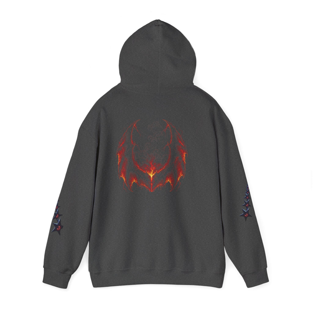 RXXUM Signature Bat Hoodie | Gothic Art Pullover Sweatshirt