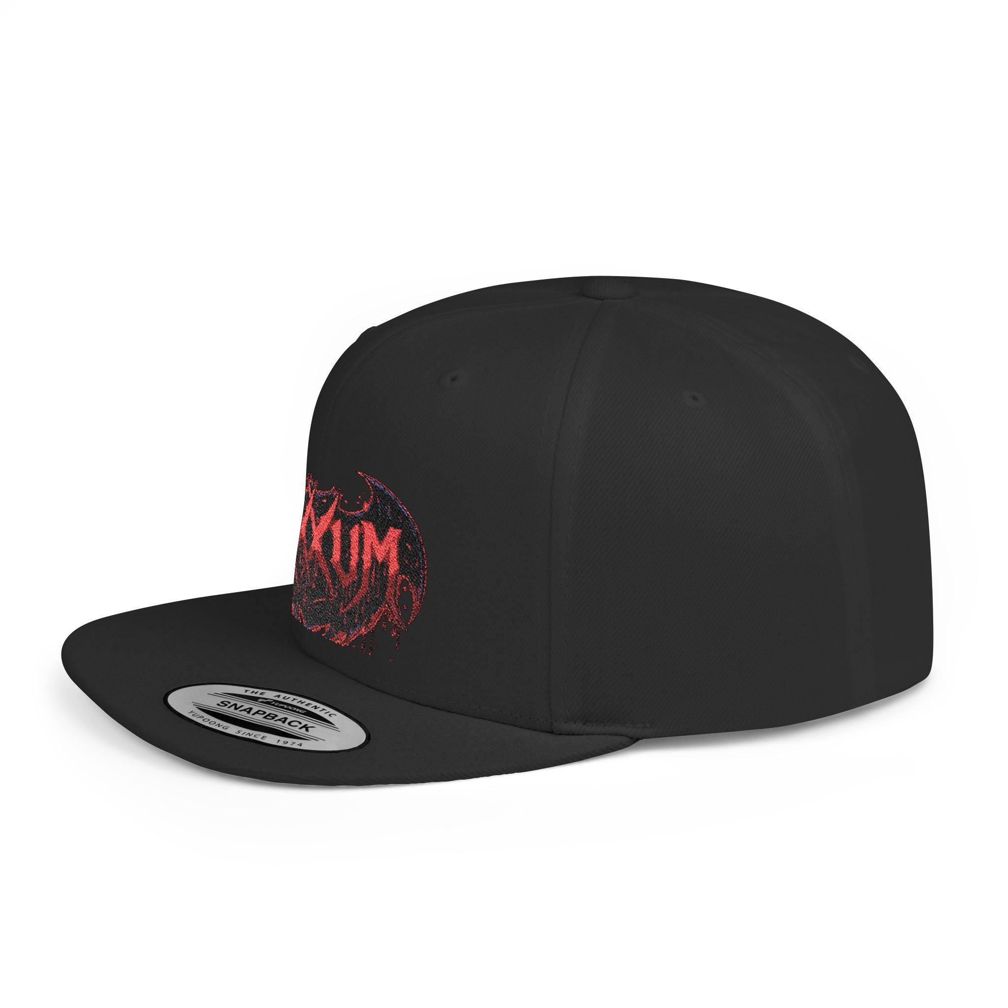 Dripping Bat Logo Snapback | RXXUM Flat Bill Cap