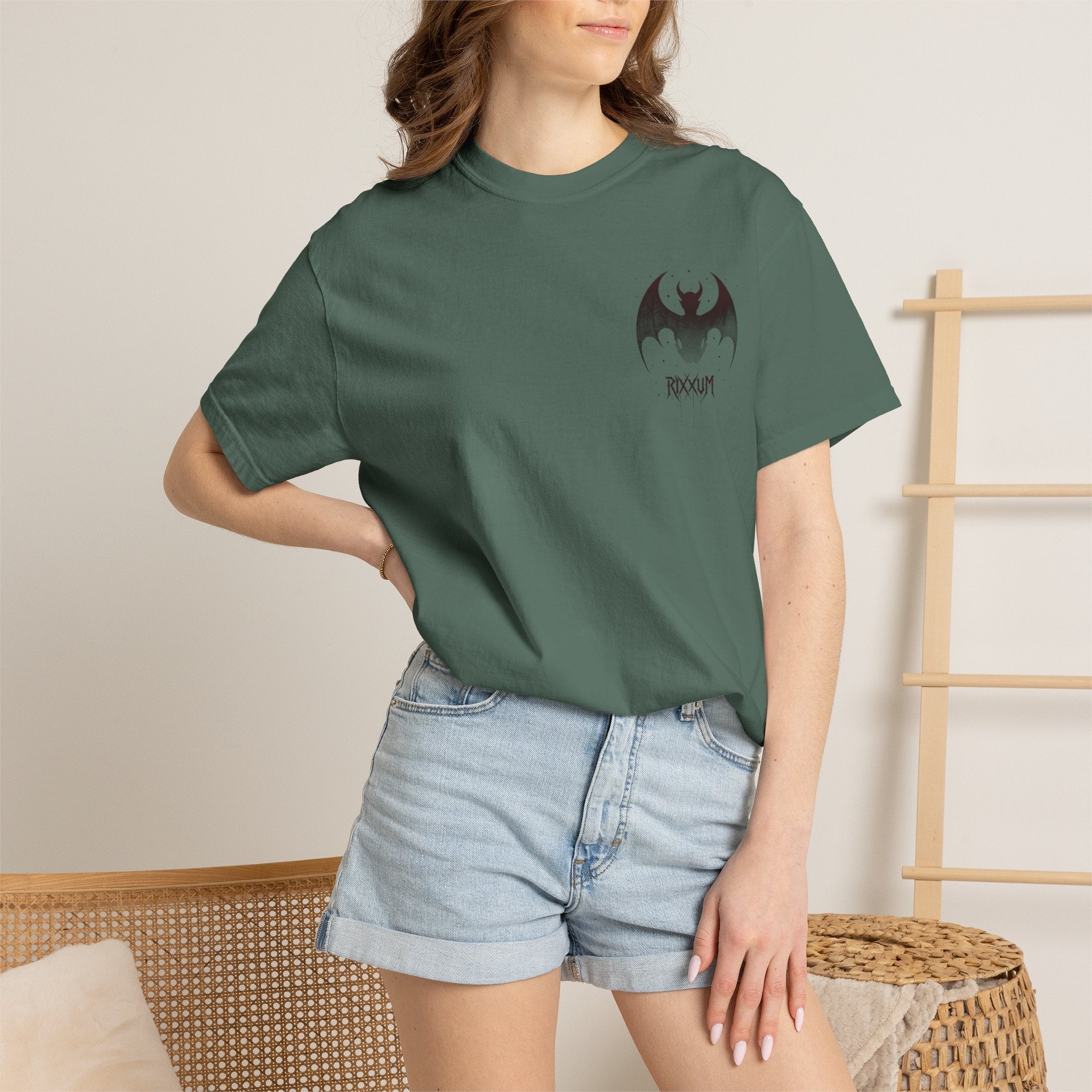 Bat Skull Graphic T-Shirt | RXXUM Gothic Band Tee