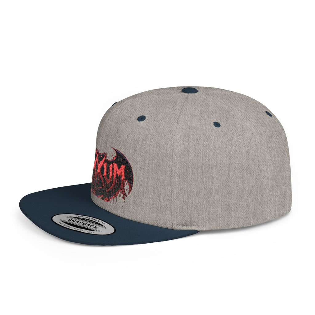 Dripping Bat Logo Snapback | RXXUM Flat Bill Cap
