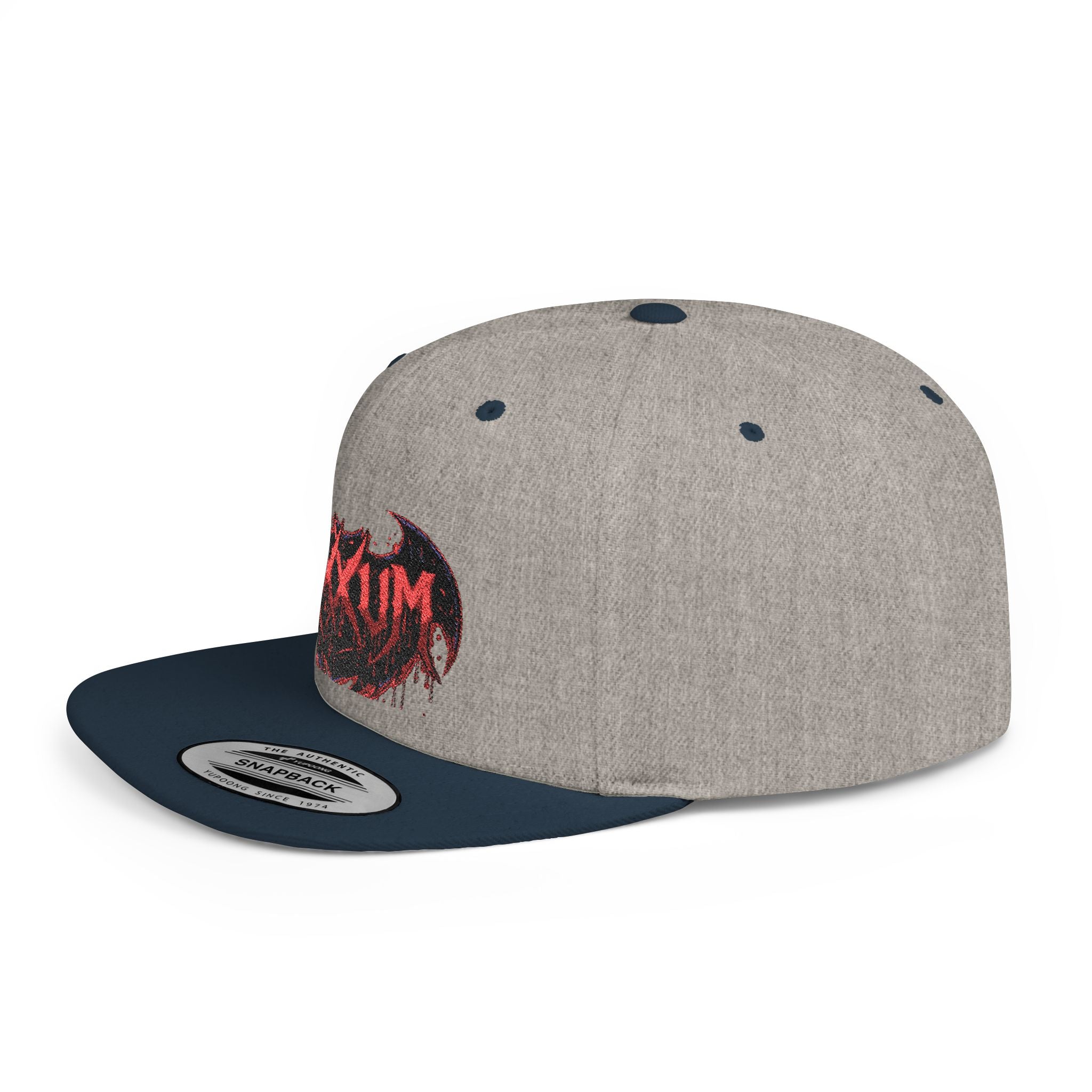 Dripping Bat Logo Snapback | RXXUM Flat Bill Cap
