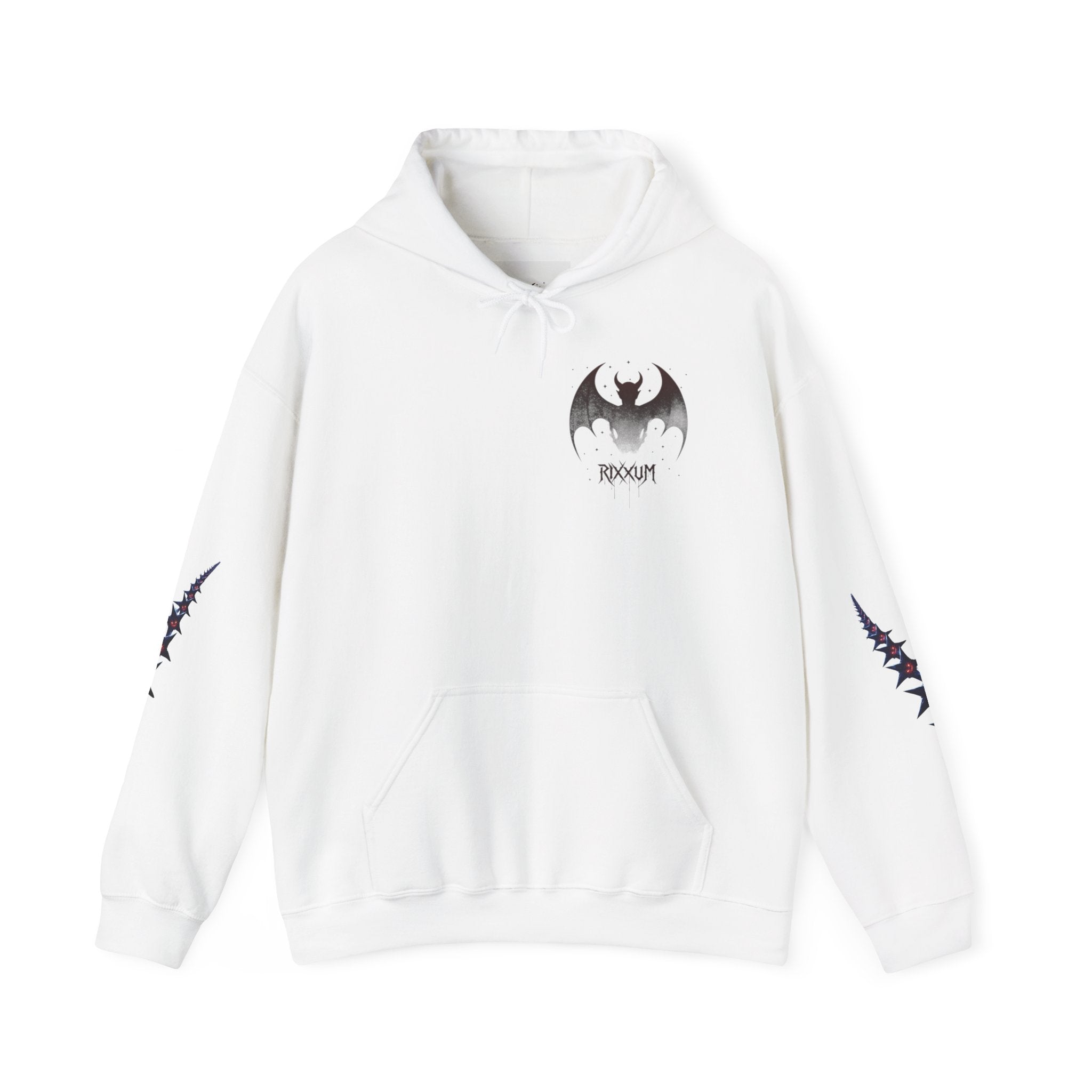RXXUM Signature Bat Hoodie | Gothic Art Pullover Sweatshirt