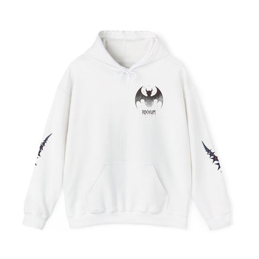 RXXUM Signature Bat Hoodie | Gothic Art Pullover Sweatshirt