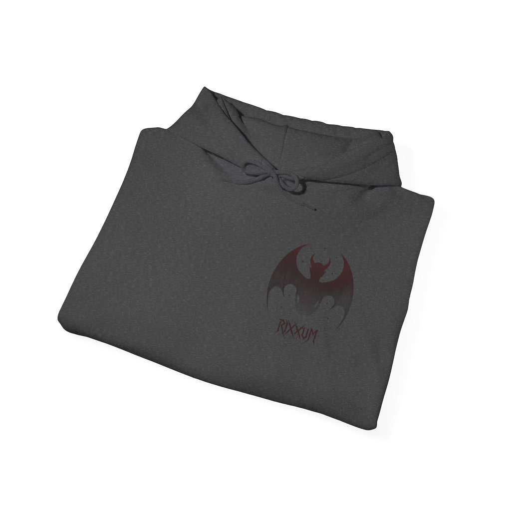 RXXUM Signature Bat Hoodie | Gothic Art Pullover Sweatshirt