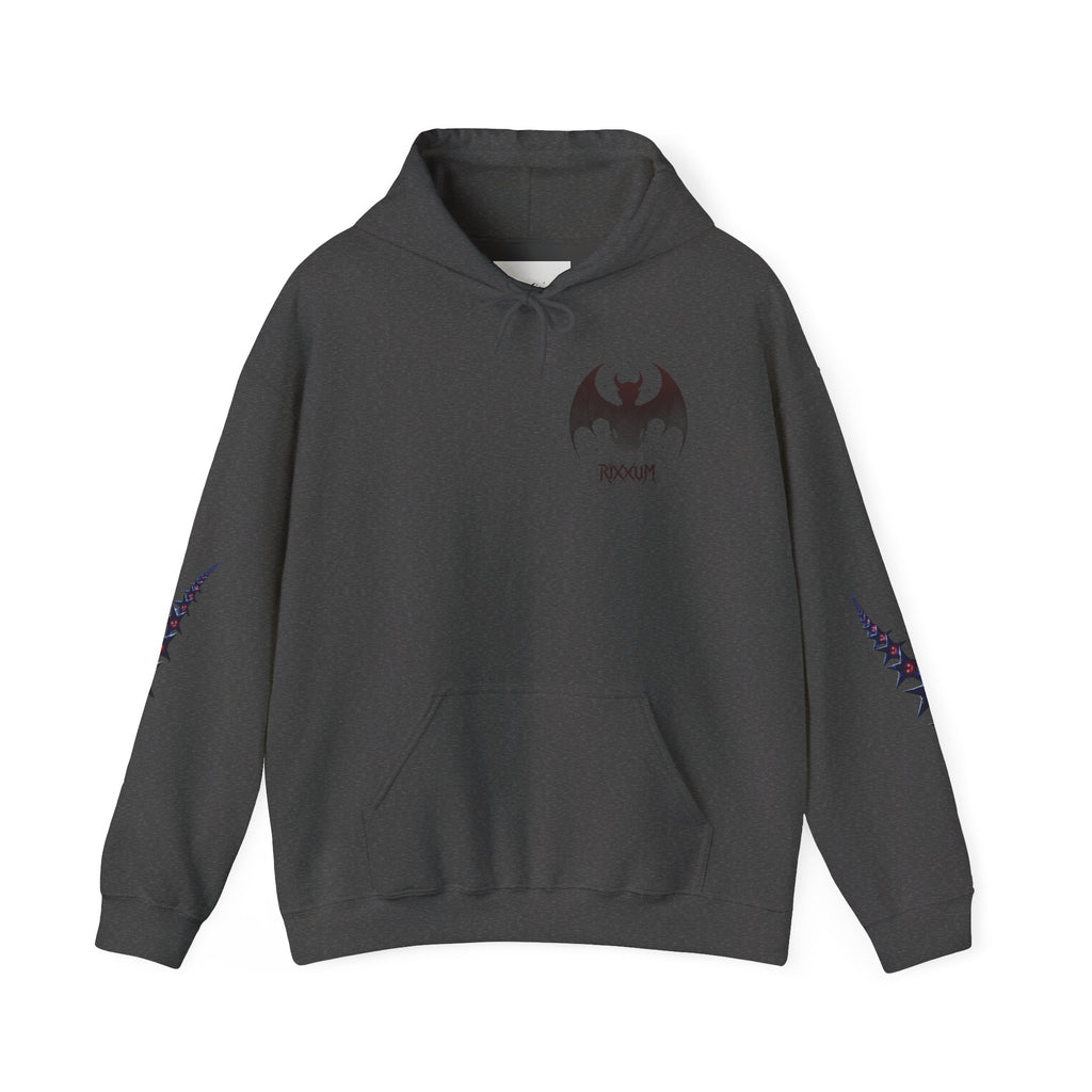 RXXUM Signature Bat Hoodie | Gothic Art Pullover Sweatshirt