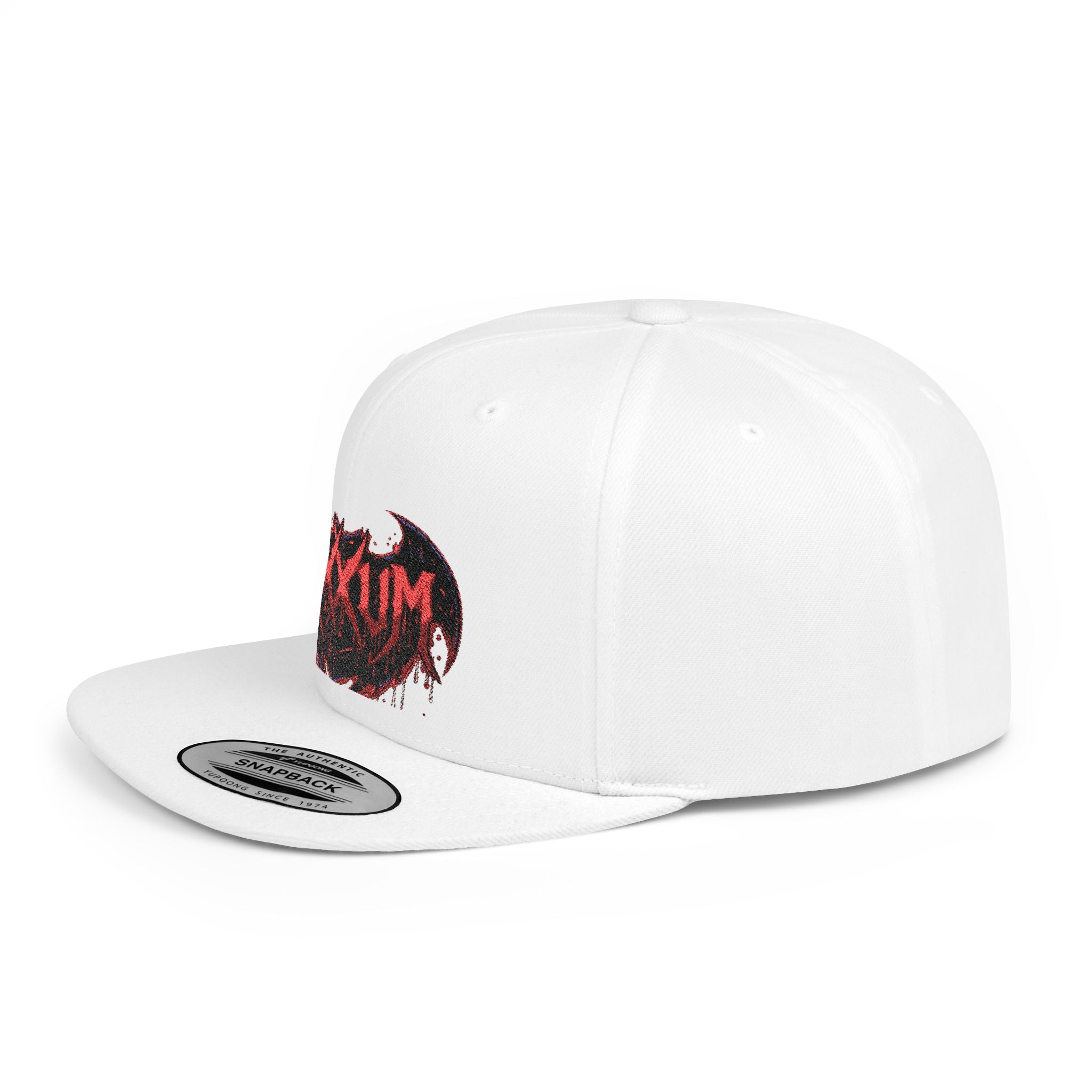 Dripping Bat Logo Snapback | RXXUM Flat Bill Cap