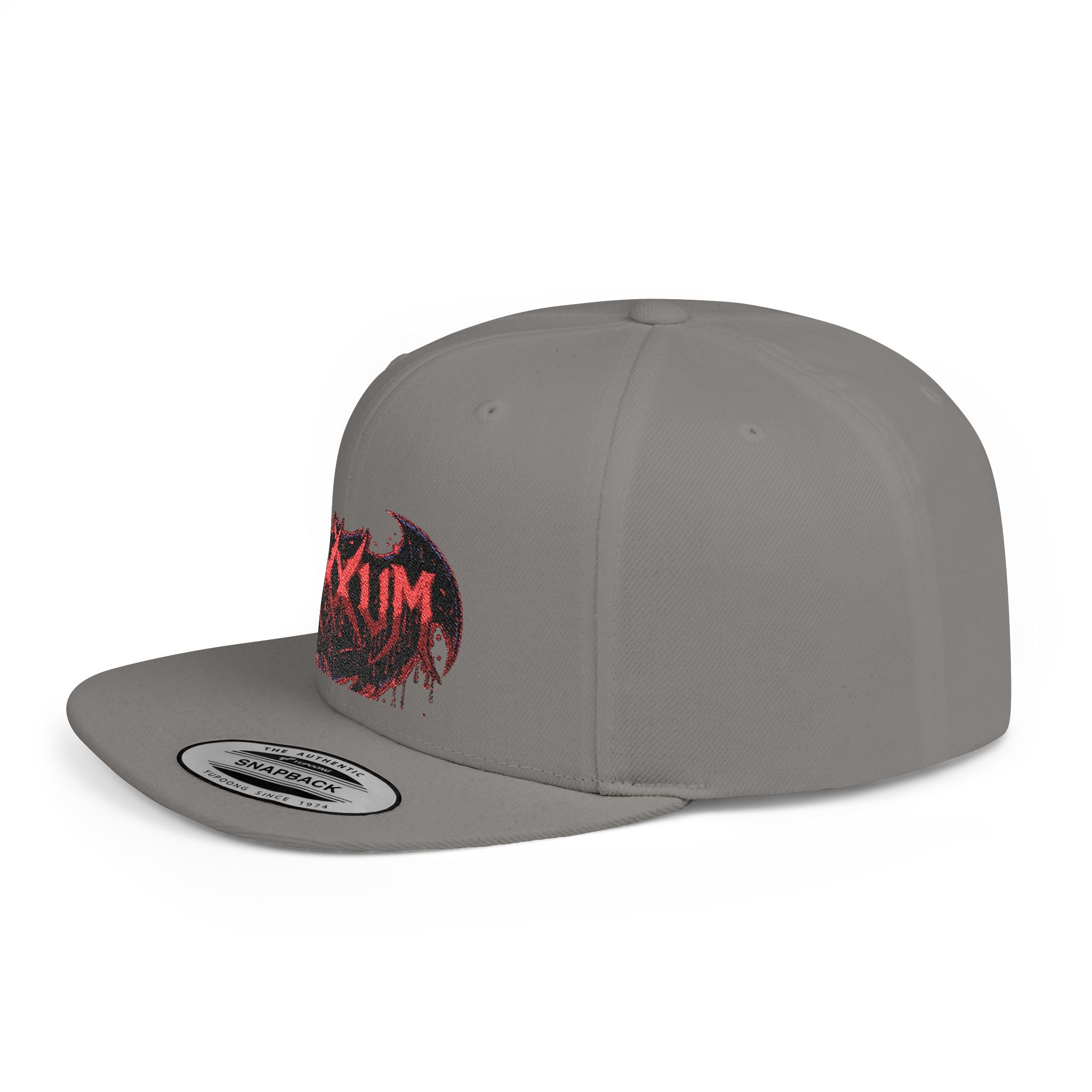 Dripping Bat Logo Snapback | RXXUM Flat Bill Cap
