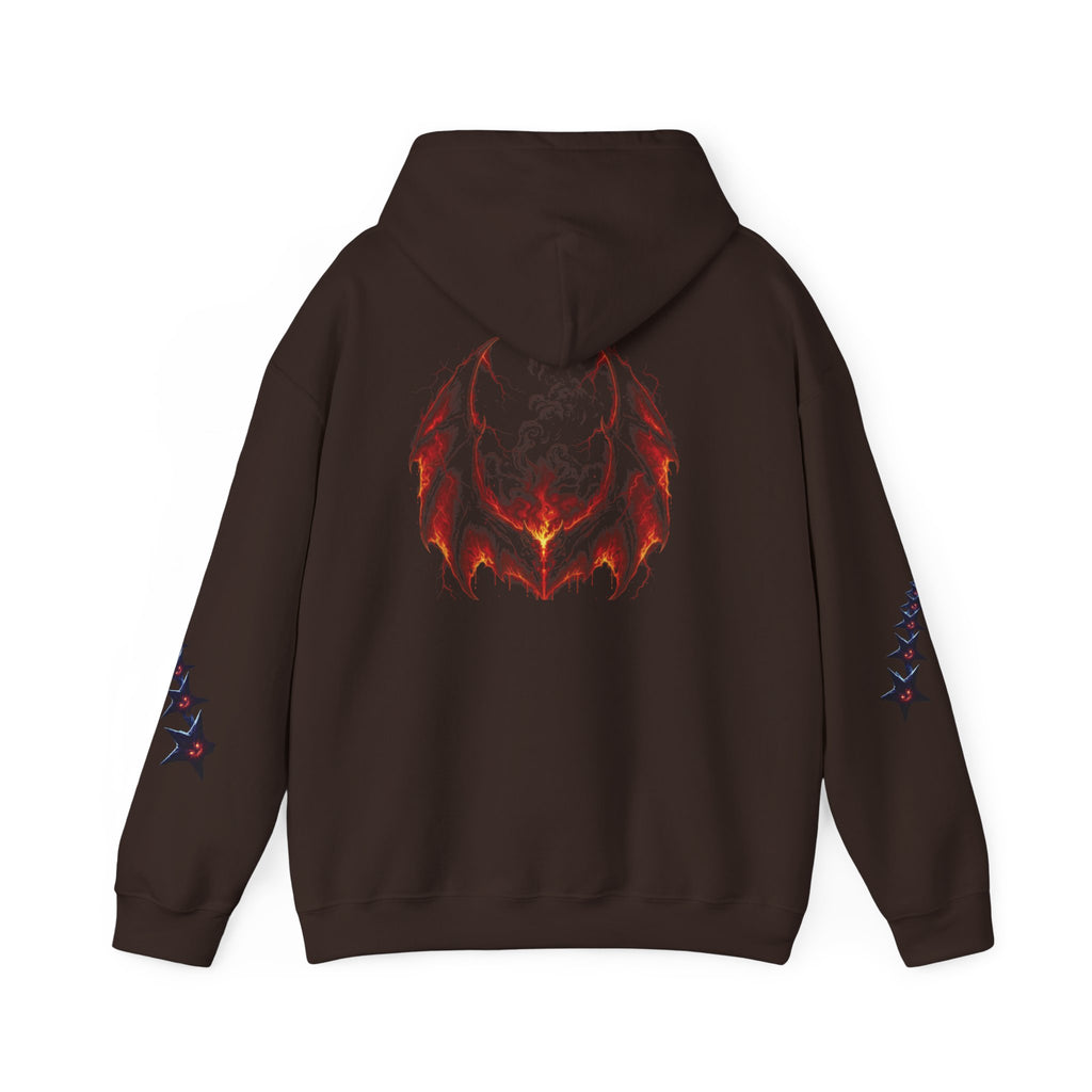 RXXUM Signature Bat Hoodie | Gothic Art Pullover Sweatshirt