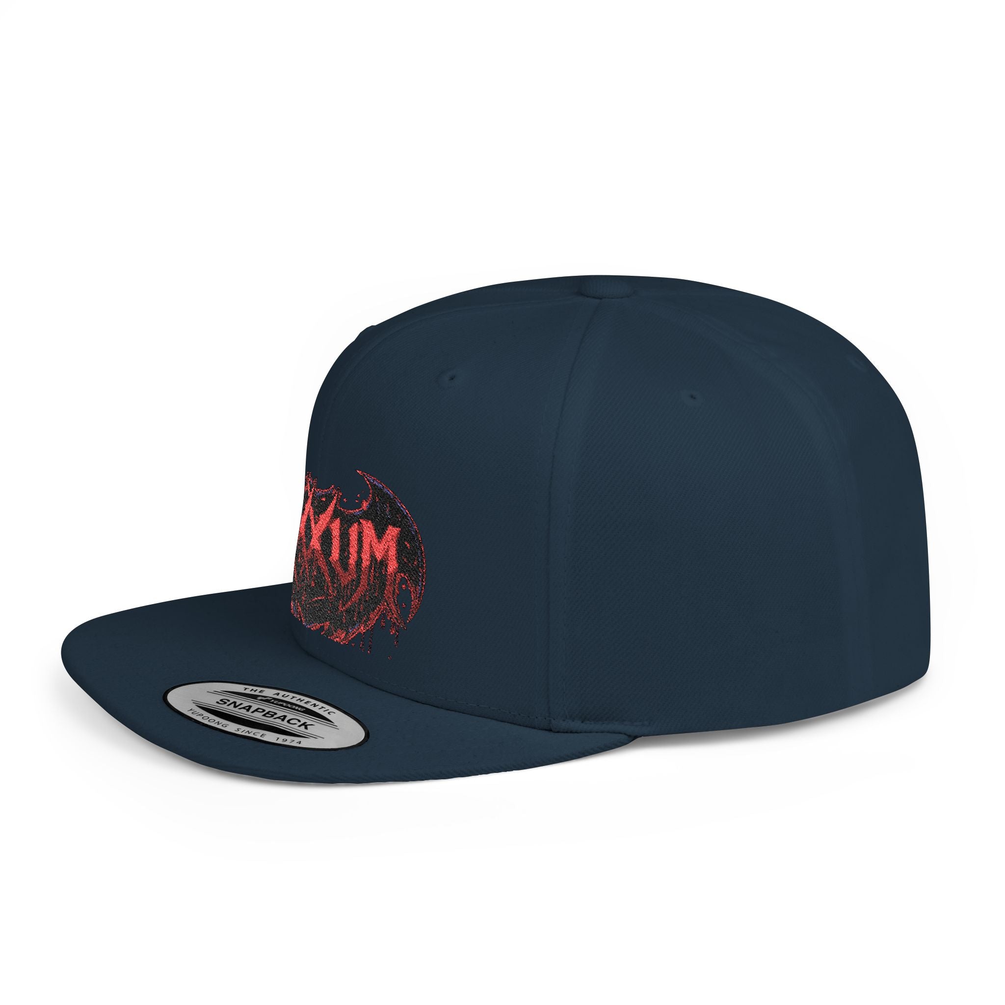 Dripping Bat Logo Snapback | RXXUM Flat Bill Cap