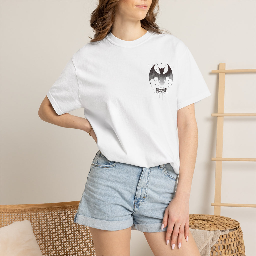 Bat Skull Graphic T-Shirt | RXXUM Gothic Band Tee