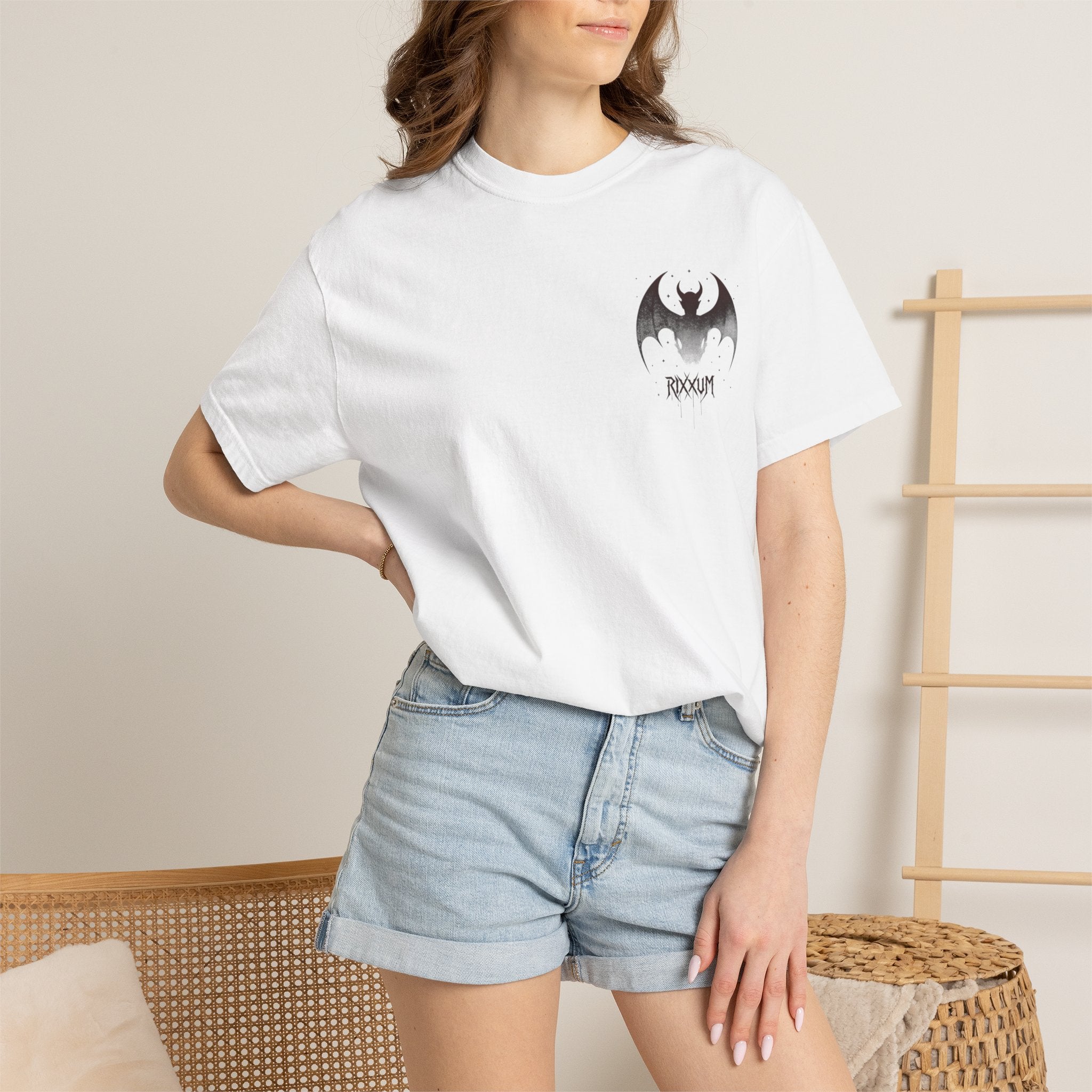 Bat Skull Graphic T-Shirt | RXXUM Gothic Band Tee