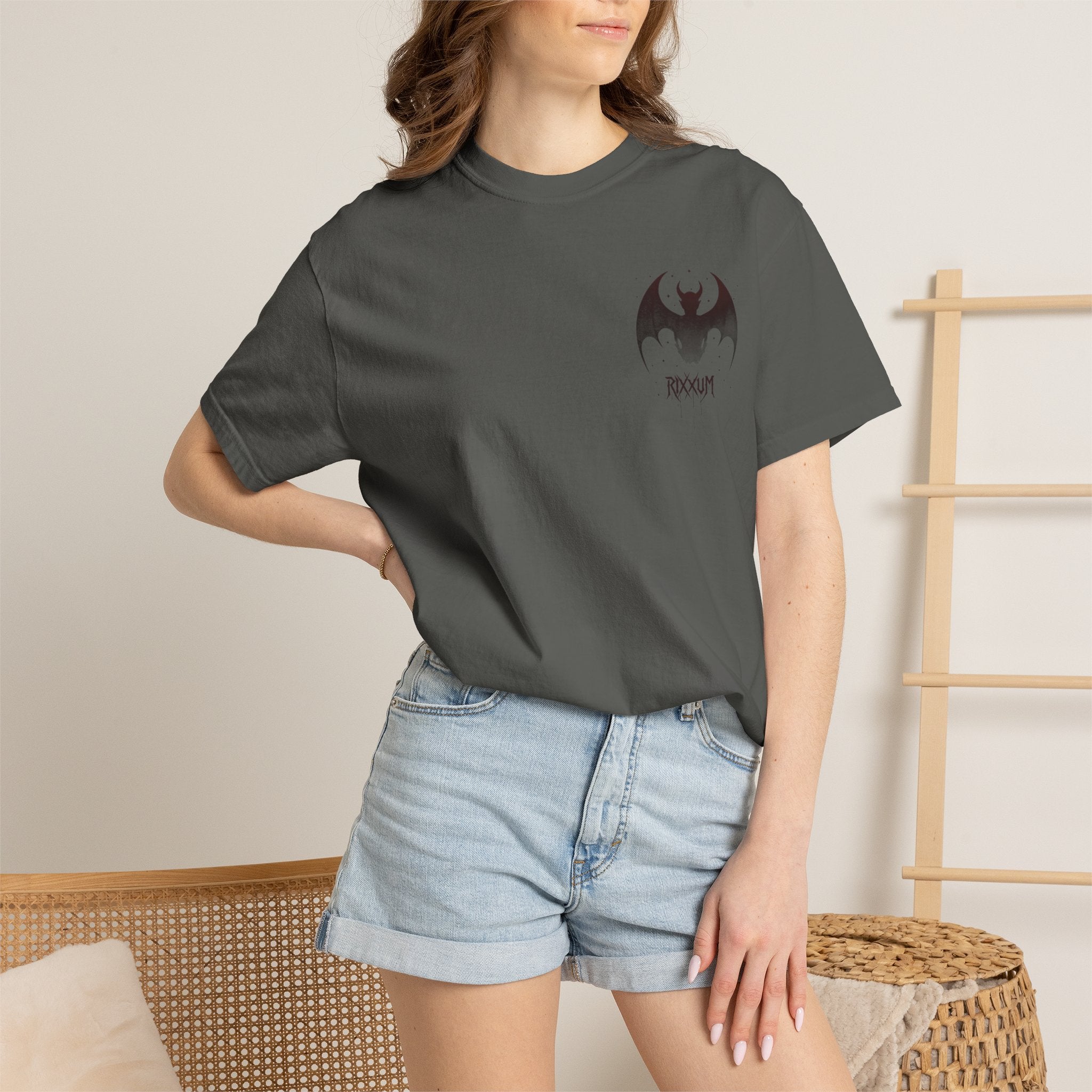 Bat Skull Graphic T-Shirt | RXXUM Gothic Band Tee