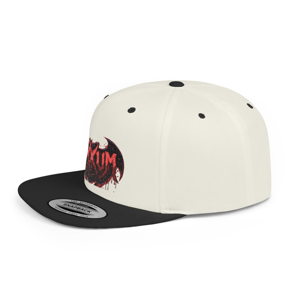 Dripping Bat Logo Snapback | RXXUM Flat Bill Cap