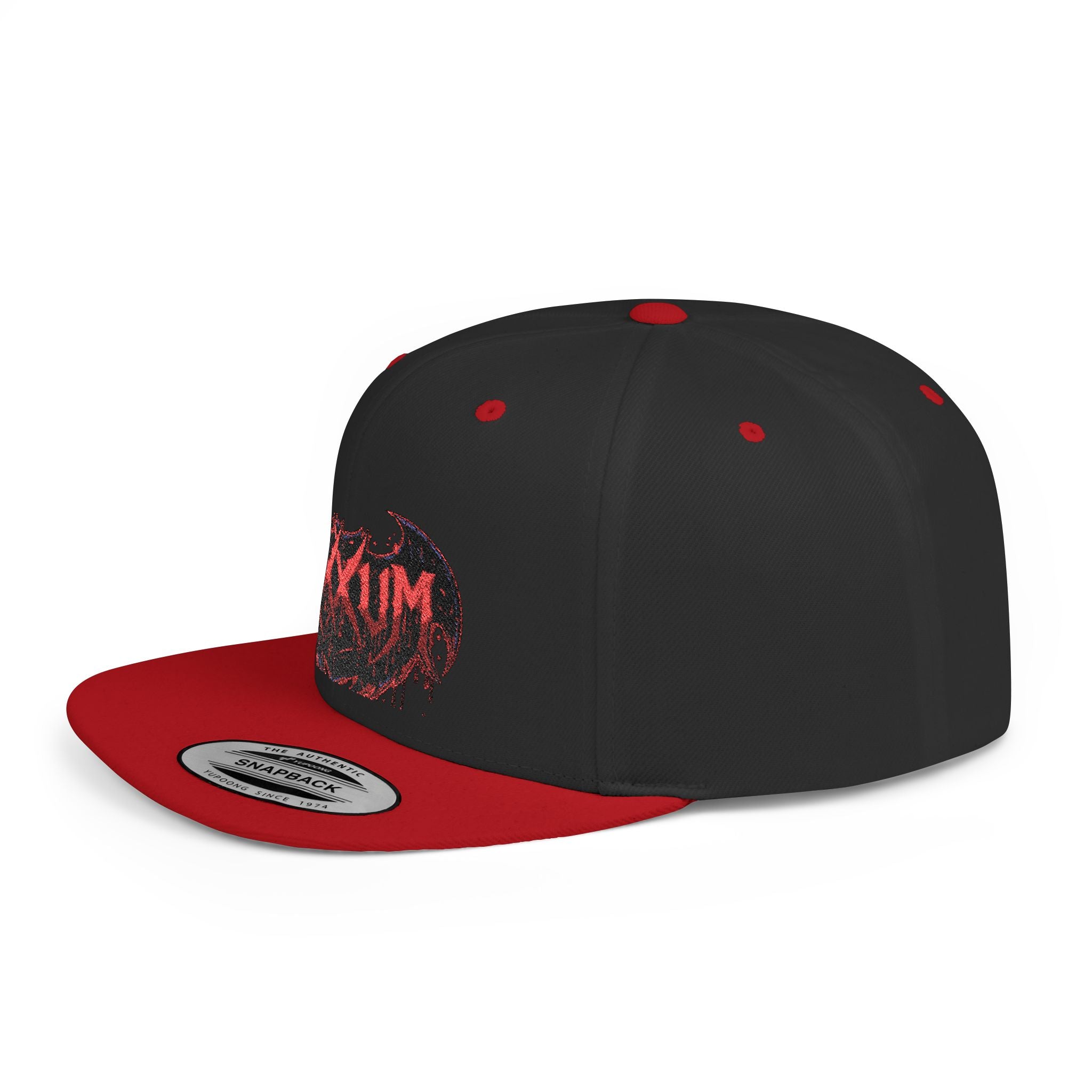 Dripping Bat Logo Snapback | RXXUM Flat Bill Cap