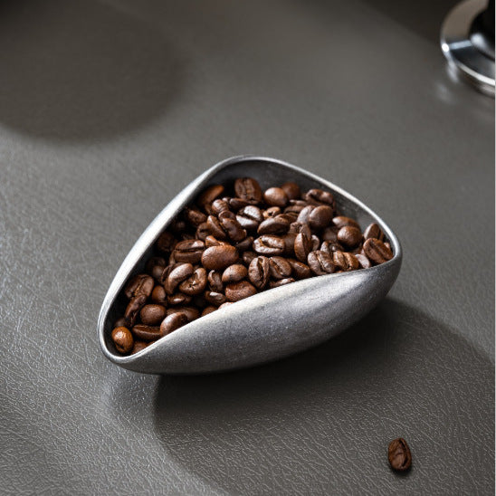 Stainless steel coffee scale bean dish sub-packaging plate bean dish vintage coffee bean measuring cup scale bean dish special bowl measuring spoon