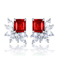 Luxury CZ Round Stud Earrings | Women's Wedding & Party Jewelry