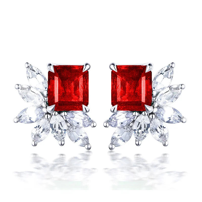 Luxury CZ Round Stud Earrings | Women's Wedding & Party Jewelry