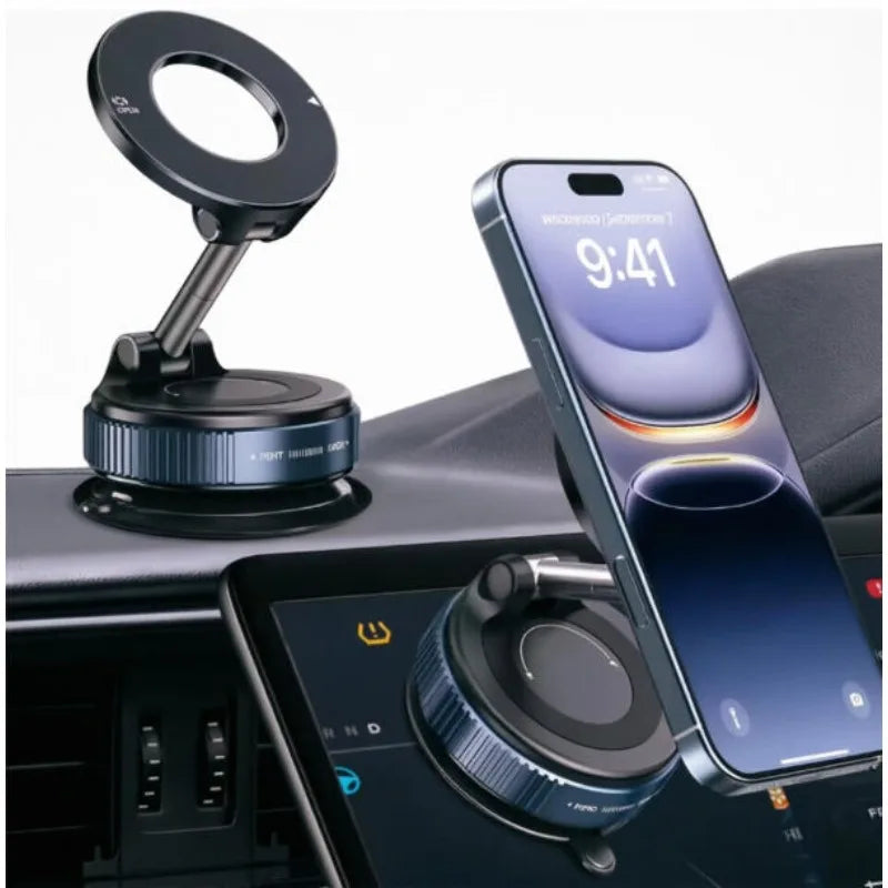 Car Phone Holder with Vacuum Adsorption and Magnetic Suction, New 2026 Model, for In-Car Navigation.