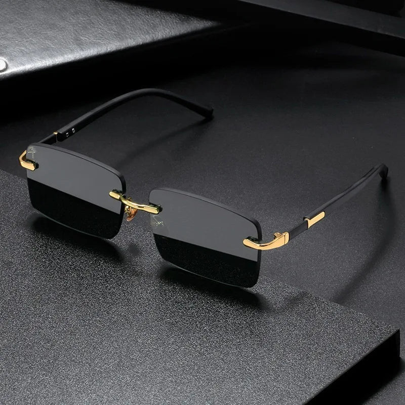 Retro Rimless Sunglasses | UV400 Frameless Shades for Men & Women