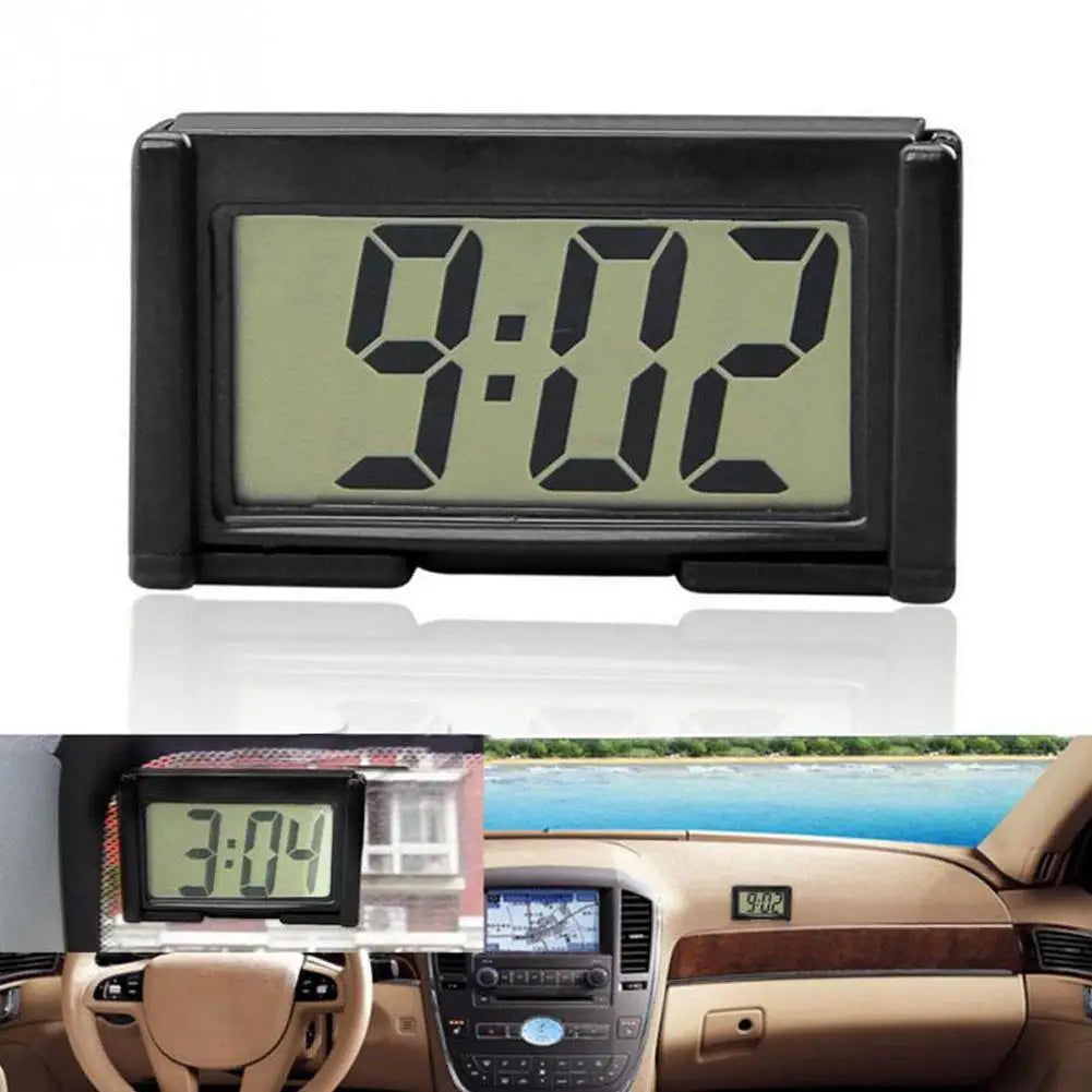 Car Electronic Clock Self-adhesive Mini Digital Clock Truck Clock Clock Screen Multifunctional Car Dashboard Large Dashboar G3Y7