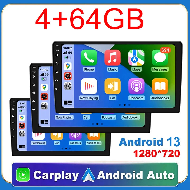 7/9/10 inch Universal Android 13 Car Radio 32G/64G Autoradio android 2 Din car radio GPS BT Central Multimedia Smart car systems