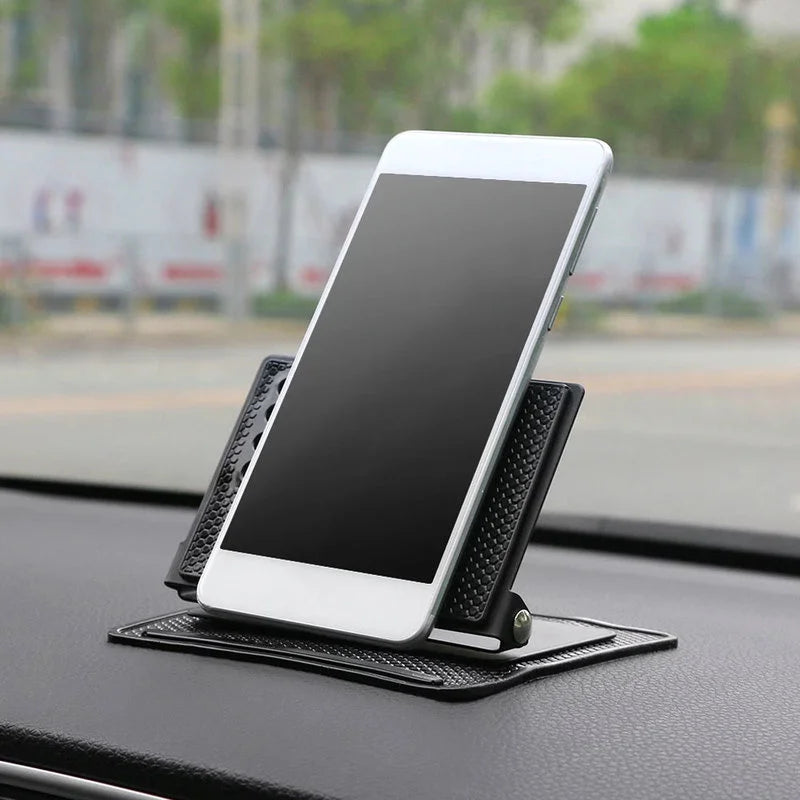 Car Phone Holder Anti-Slip Pad Ornament Silicone 360 Rotating Auto Dashboard Adjustable Angle GPS Navigation Mat Car Accessories