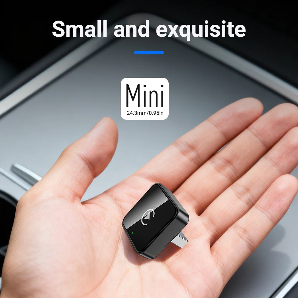 New 2in1 Wired to Wireless CarPlay Adapter, Android Auto Dongle, High-Quality Car Accessory Smart Box 5GHz WiFi Type-C/USB