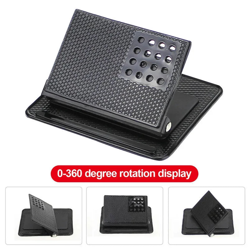 Car Phone Holder Anti-Slip Pad Ornament Silicone 360 Rotating Auto Dashboard Adjustable Angle GPS Navigation Mat Car Accessories