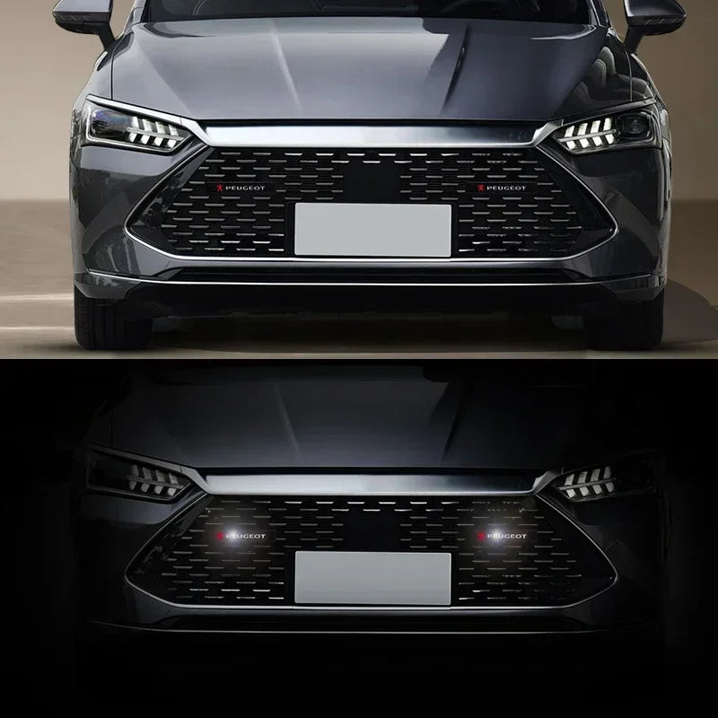 Car Electronics Car LED Front Hood Grille Badge Decorative Light For Peugeot 308 408 508 208 3008 2008 206 207 307 Car Gadgets
