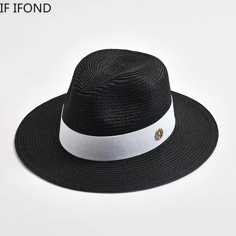 Panama Straw Sun Hat | Elegant Beach & Travel Jazz Hat