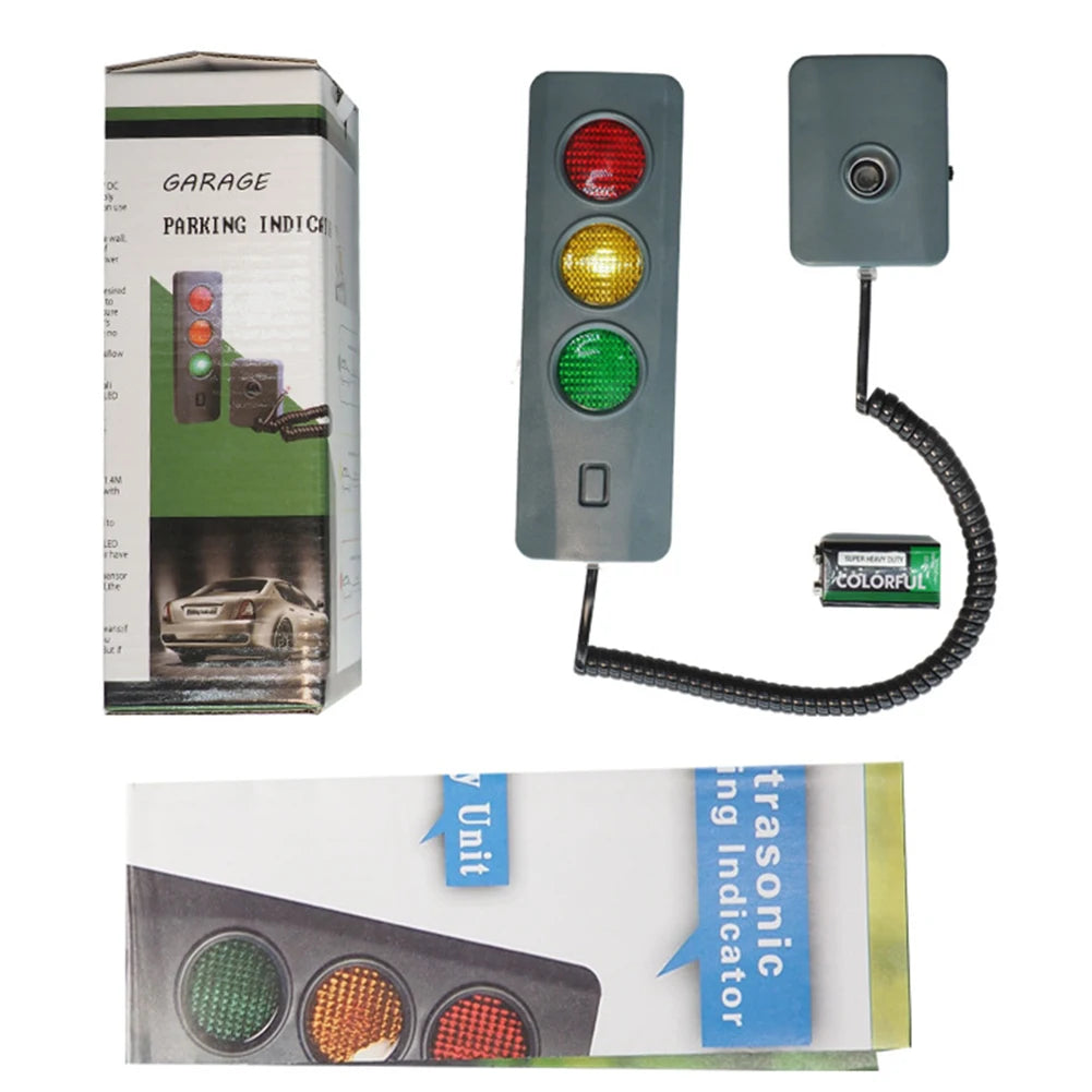 Car Guide Sensor Anti Collision Garage Smart Parking Device with Three Color Light Auto Parking System Stop Aid Battery Operated