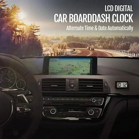 Car Electronic Clock Self-adhesive Mini Digital Clock Truck Clock Clock Screen Multifunctional Car Dashboard Large Dashboar G3Y7