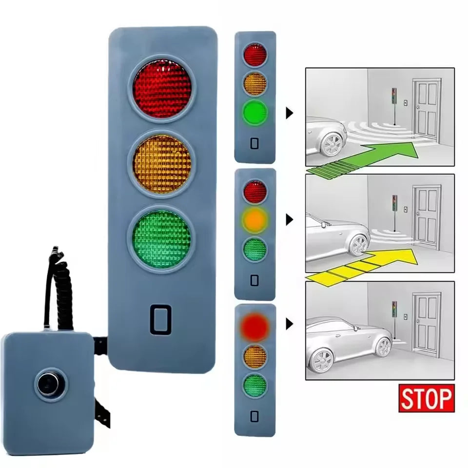 Car Guide Sensor Anti Collision Garage Smart Parking Device with Three Color Light Auto Parking System Stop Aid Battery Operated