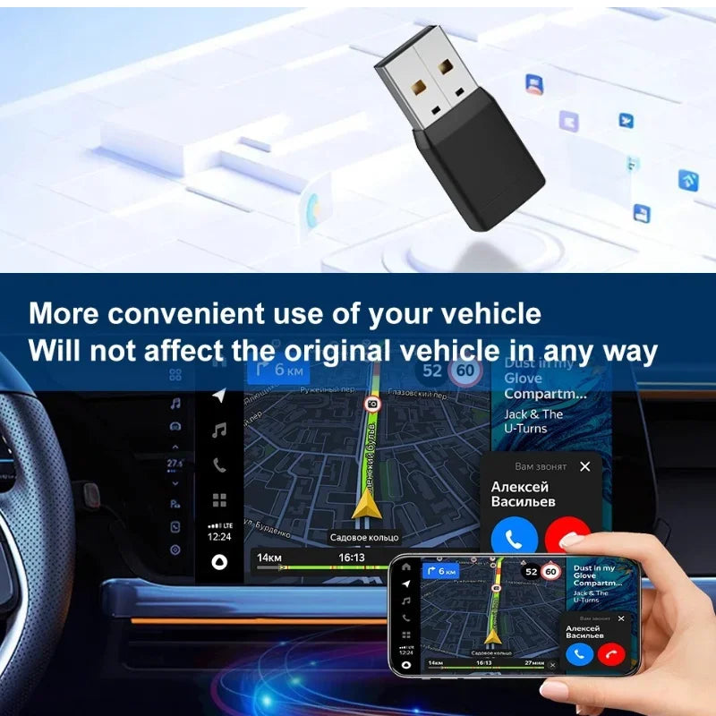 Carplay Wireless Adapter Android Auto 2 in 1 Smart Dongle 5G WIFI For iphone Android Phone For Volvo Benz Mg Kia Chery VW