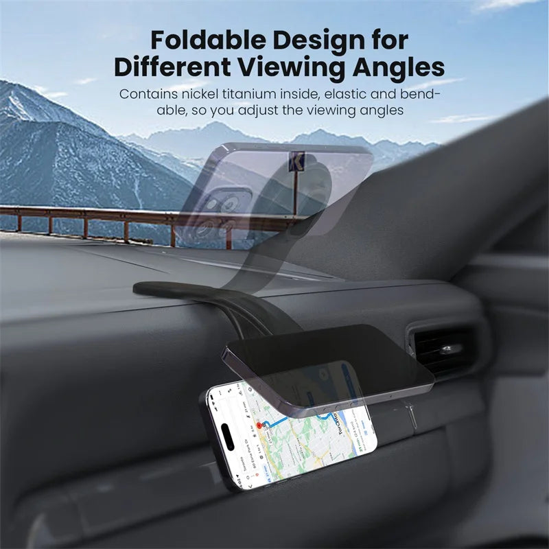 15W Magnetic Car Phone Holder Mobile Support Telephone Holder Interior Gadgets for iPhone 12-17 Stand Dashboard Center Console