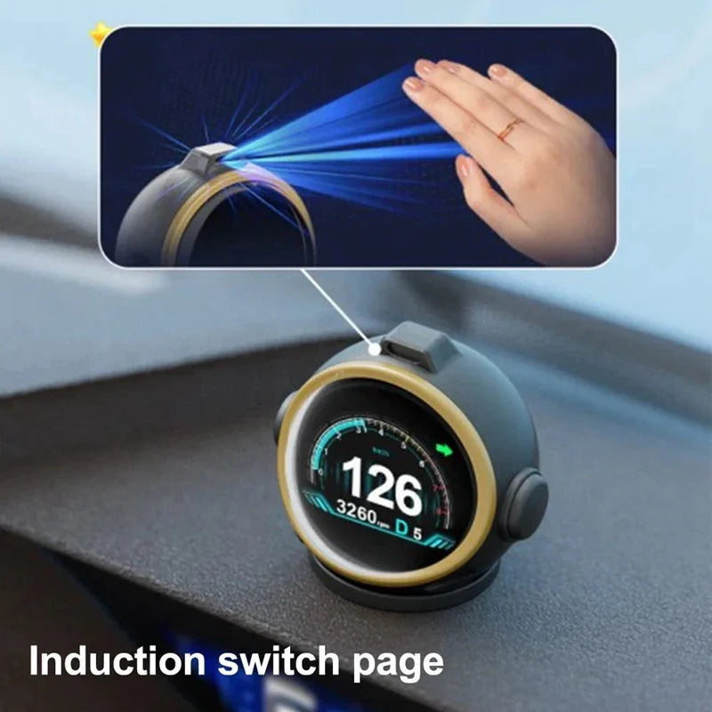 Car Head Up Display Smart GPS HUD -Oriented Robot Design Digital Speedometer Gesture Recognition USB Plug for Car-TCES