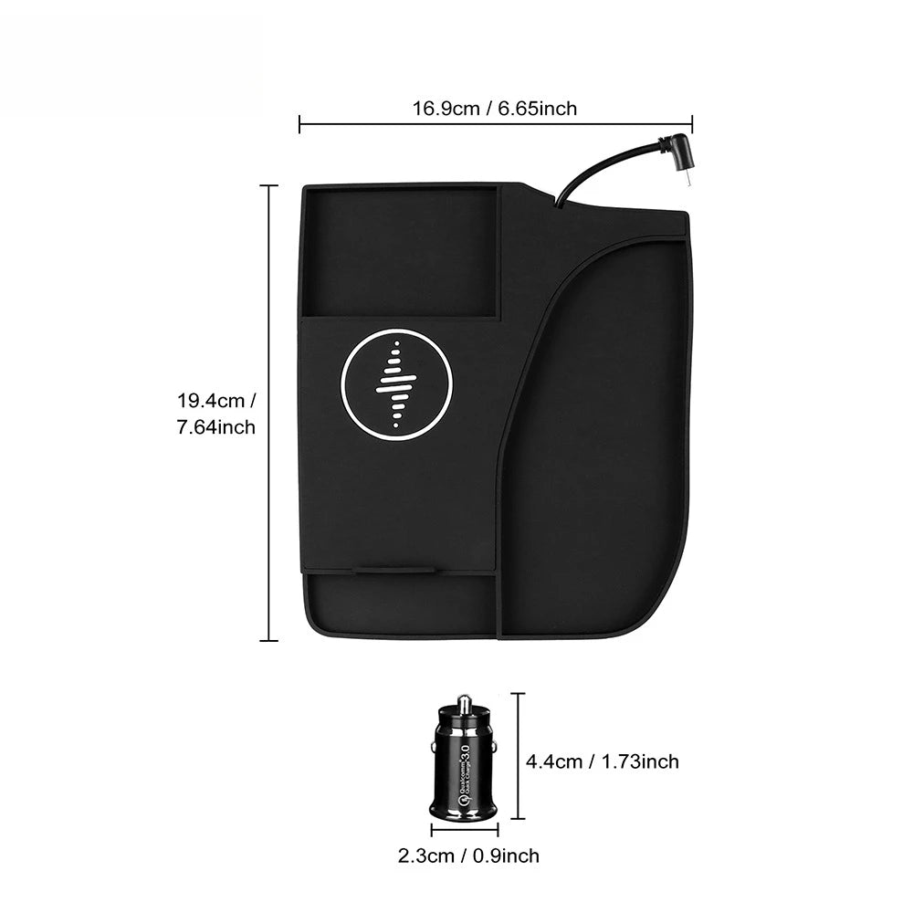 Car Wireless Charger Pad Stable Fast Charging For Geely Emgrand 2022-2025 Center Console Storage Box Trim Decoration Accessories