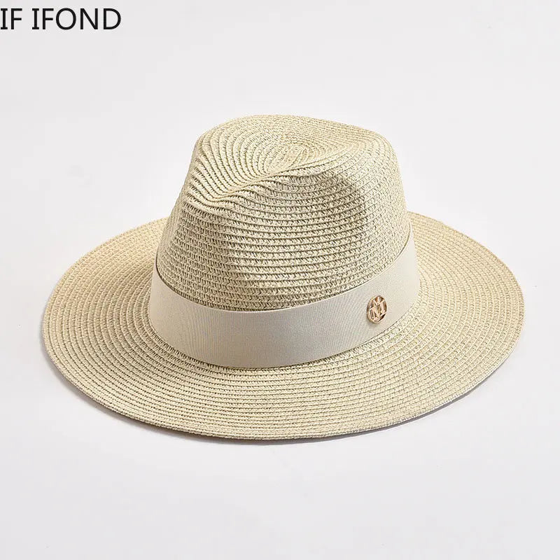 Panama Straw Sun Hat | Elegant Beach & Travel Jazz Hat