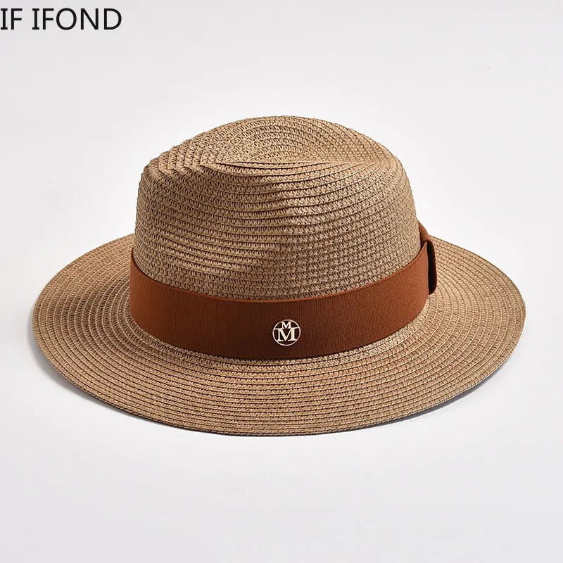 Panama Straw Sun Hat | Elegant Beach & Travel Jazz Hat