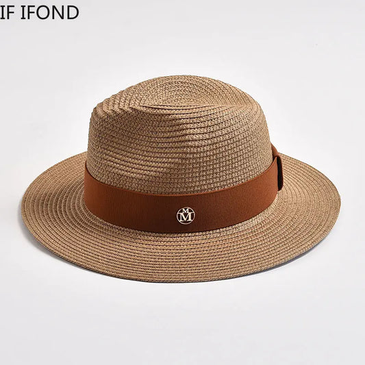 Panama Straw Sun Hat | Elegant Beach & Travel Jazz Hat