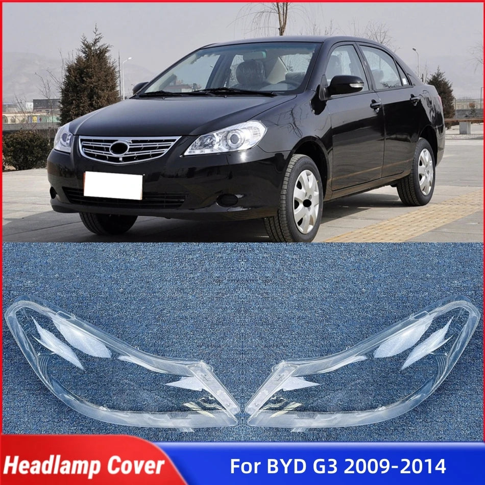 For BYD G3 2009 2010 2011 2012 2013 2014 Car Gadgets Lampshade Headlights Lens Car Front Headlight Lens Cover Lights Shell